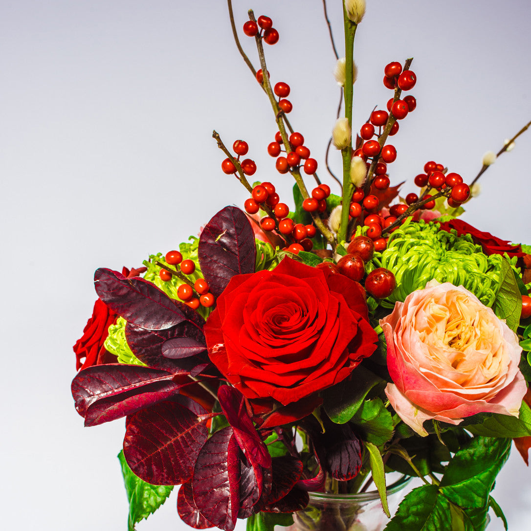 Festive, Christmas Flowers, Bouquet by XOXO Florist Aberdeen