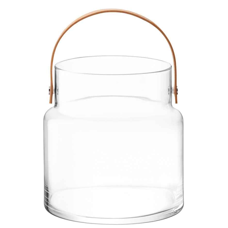 Clear Utility Pot & Leather Handle