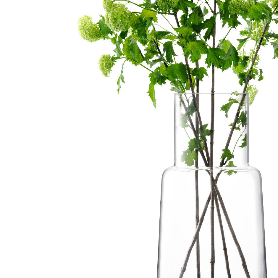 Chimney Vase Clear - Homeware, Glassware, LSA 