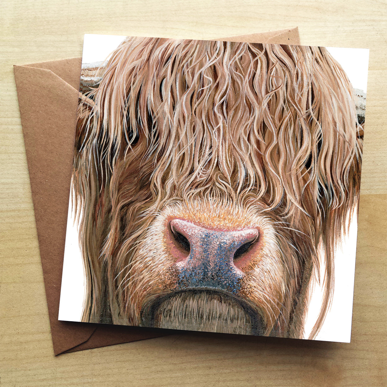 Highland Cow premium greeting card | XOXO Florist Aberdeen