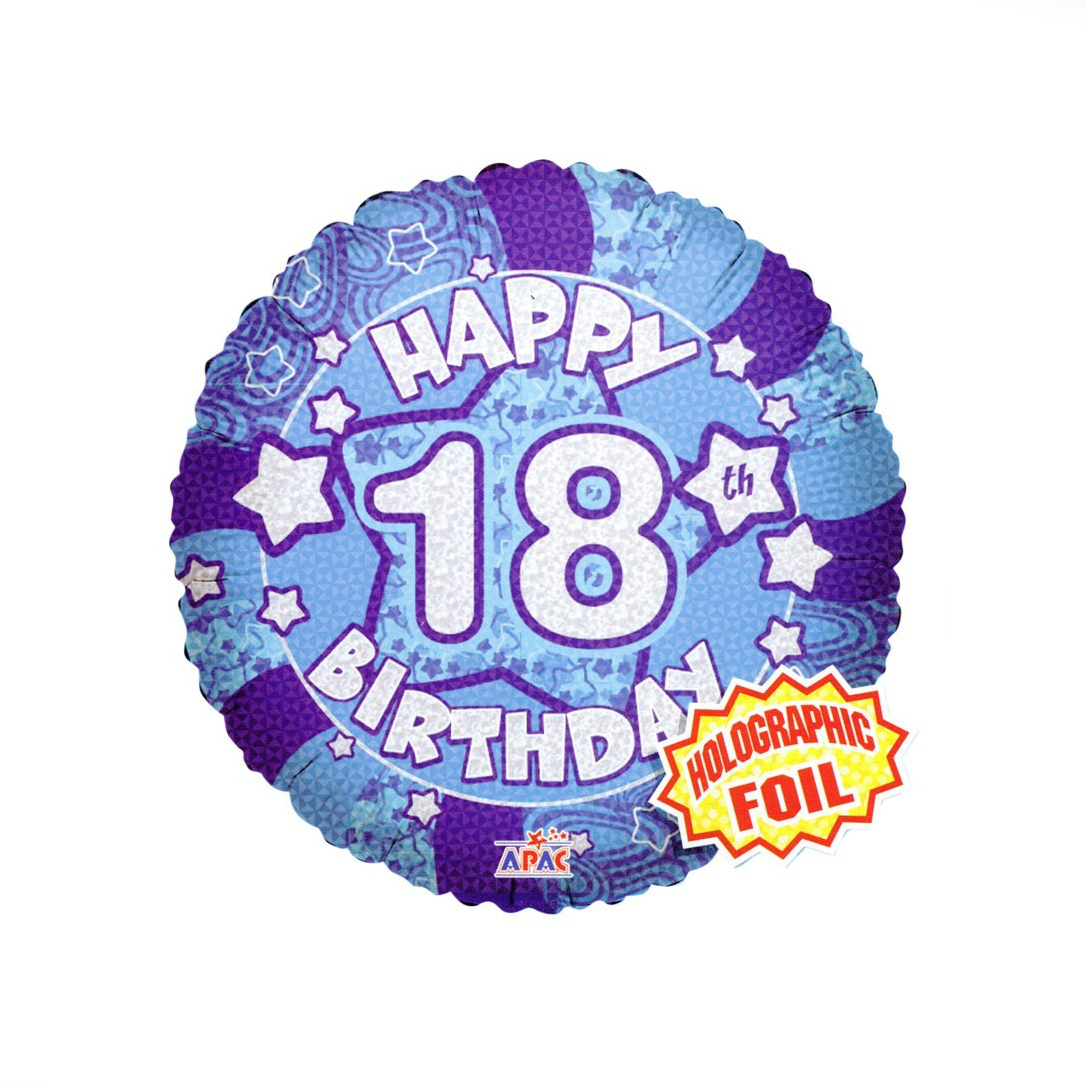 Happy 18th Helium Balloon - XOXO Florist Aberdeen