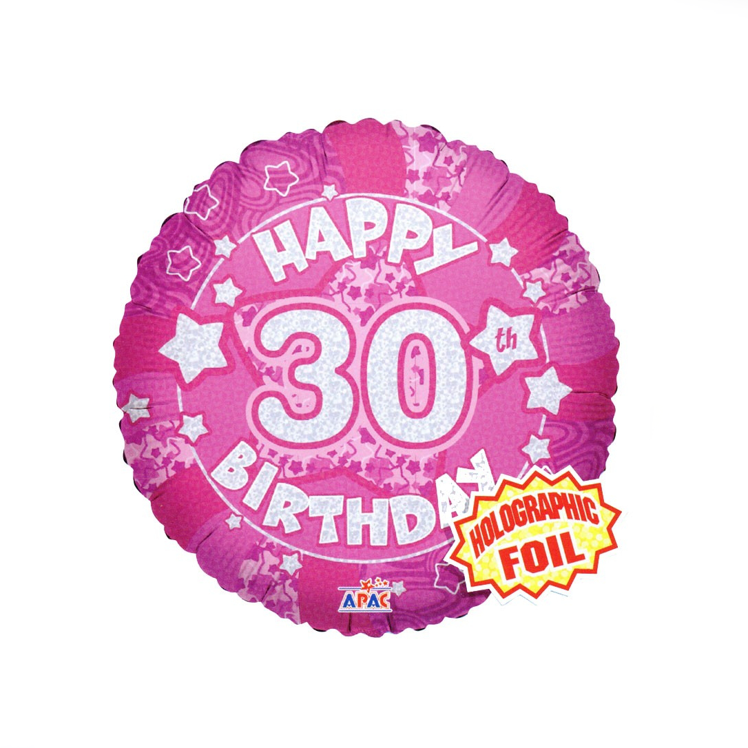 Happy 30th Pink Balloon - XOXO Florist Aberdeen