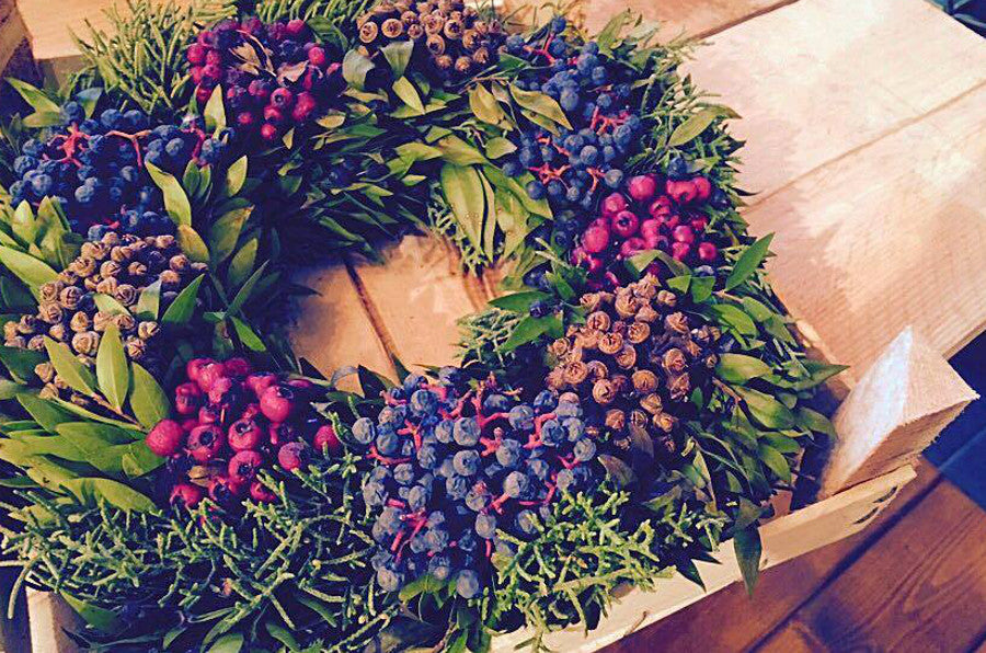 Mixed Berry Christmas Wreath