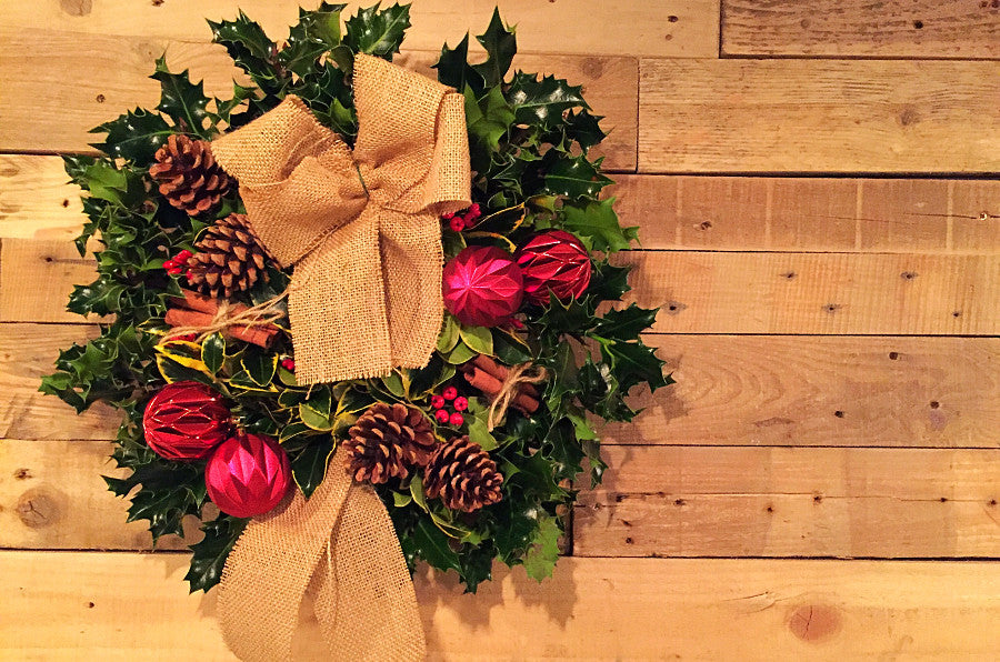Traditional Hessian Christmas Wreath
