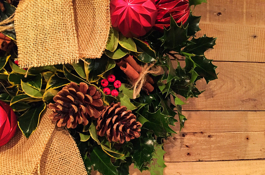 Traditional Hessian Christmas Wreath