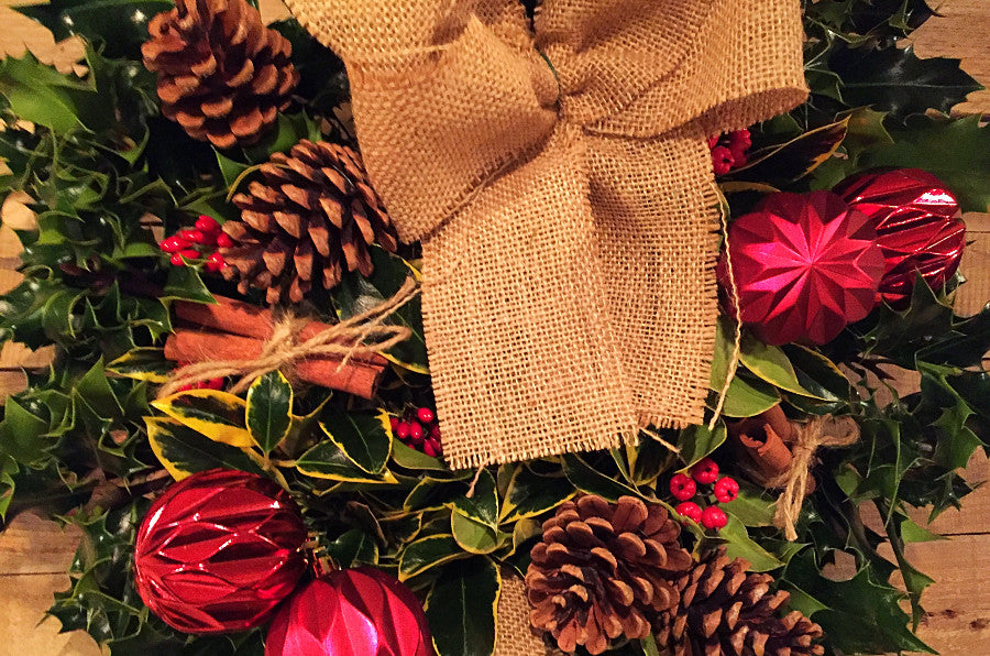 Traditional Hessian Christmas Wreath