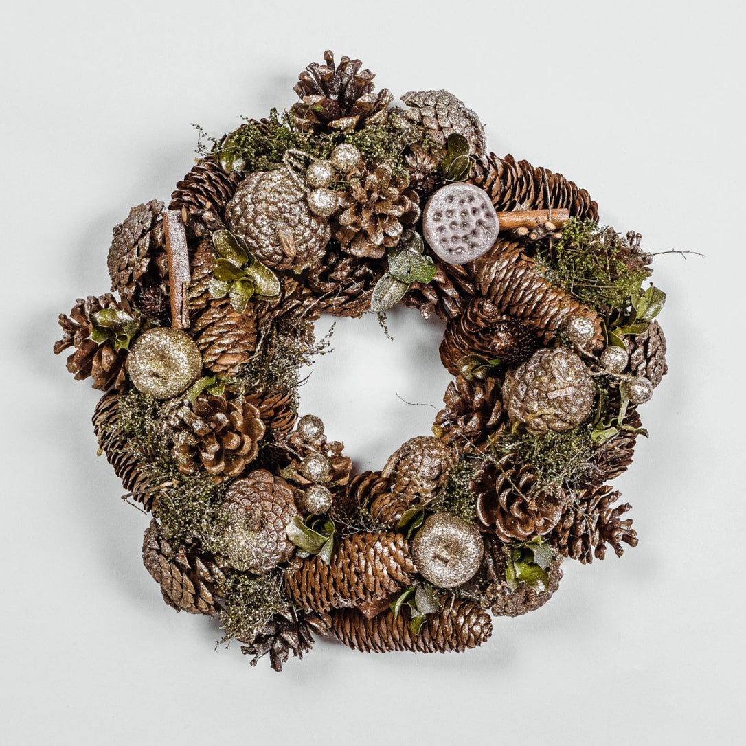 Woodland Gold Glitter Wreath