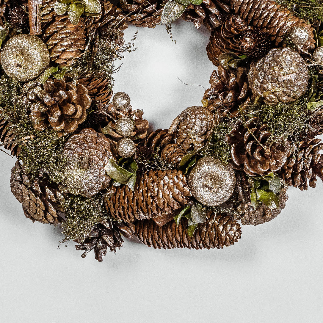 Woodland Gold Glitter Wreath